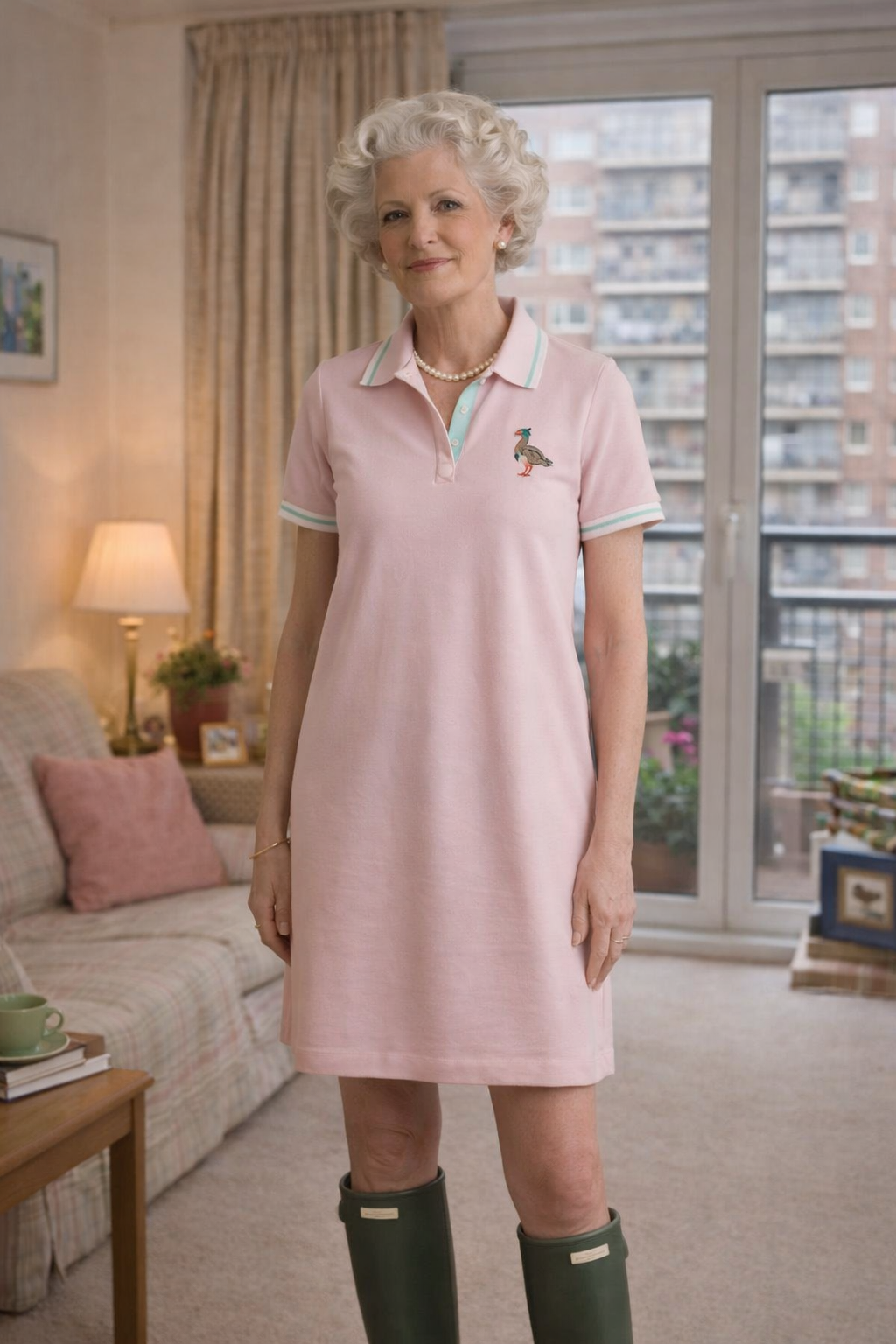 Janey in her city flat